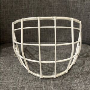 Pro Stock Certified Replacement Hockey Goalie Mask Cage Senior White